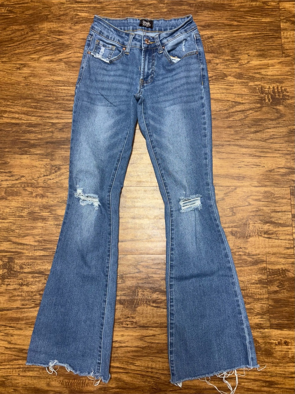 Simple Society Low Rise Flare Jeans Size 0/24